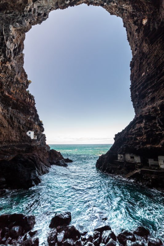 Vue du Porís de Candelaria depuis l’intérieur de la grotte